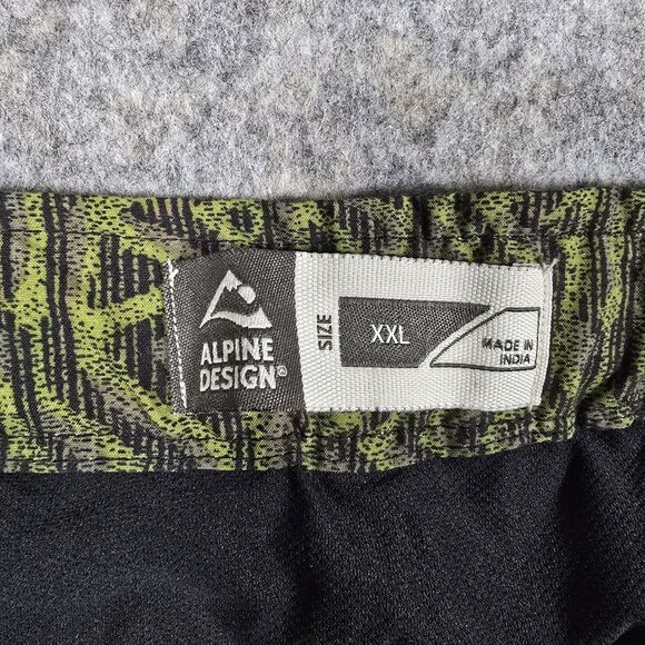 Alpine Design Men’s Swim Trunks Board Shorts Size XXL Brief Liner Green Geo - Picture 4 of 8